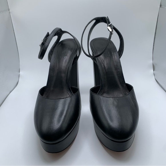 Schutz Women's Mila Platform size 9B black leather stilettos EUC  1816 - Picture 4 of 11